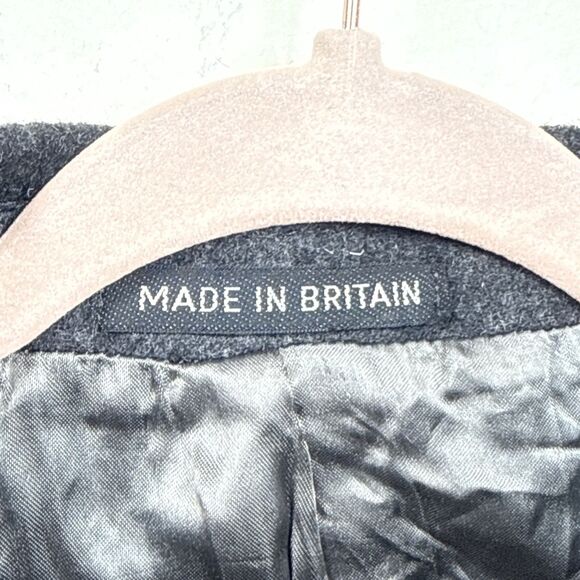 (T7) Bullock Jones Men's Vintage 100% Cashmere Grey Coat, Size 46 R, Long - Picture 11 of 15